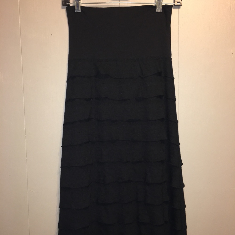 Black Ruffle Skirt